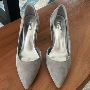 WORN ONCE Bleecker & Bond Suede Gray Heels